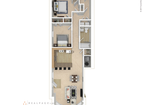 2 Bedroom: Beds - 2: Baths - 1: SqFt Range - 859 to 859