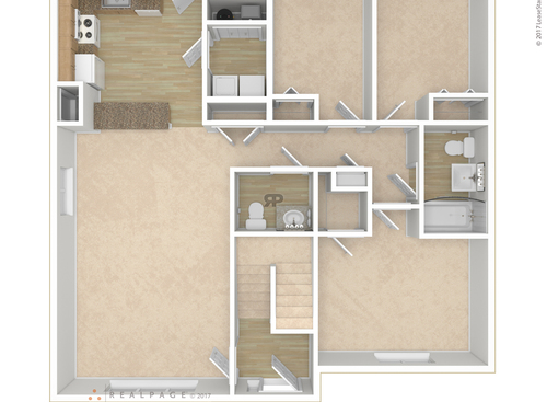 3 Bedroom: Beds - 3: Baths - 1: SqFt Range - 1099 to 1099