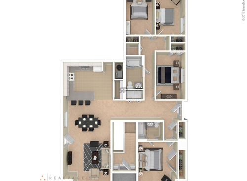 The Wells: Beds - 4: Baths - 2: SqFt Range - 1668 to 1668