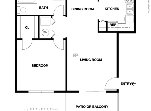 The Ayers: Beds - 1: Baths - 1: SqFt Range - 698 to 698