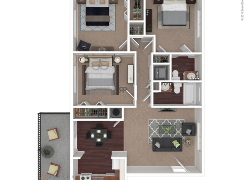 The Cambridge: Beds - 3: Baths - 1.5: SqFt Range - 1090 to 1090