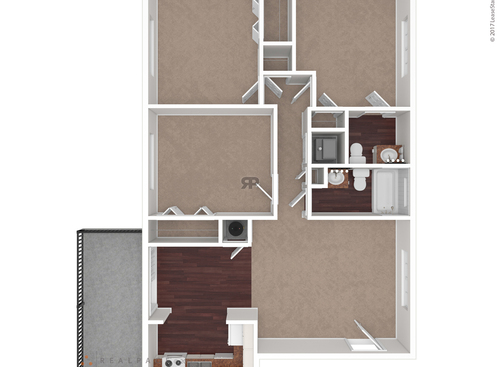 The Cambridge: Beds - 3: Baths - 1.5: SqFt Range - 1090 to 1090