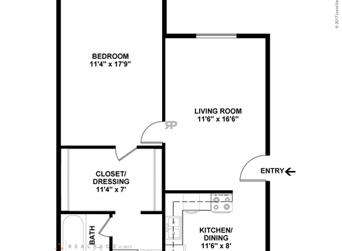 The Ashland: Beds - 1: Baths - 1: SqFt Range - 744 to 744