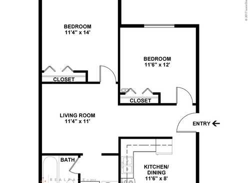 The Bonelli: Beds - 2: Baths - 1: SqFt Range - 744 to 744