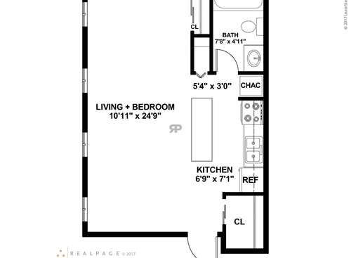 The Stratford: Beds - Studio: Baths - 1: SqFt Range - 486 to 486