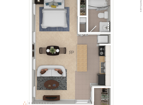 The Stratford: Beds - Studio: Baths - 1: SqFt Range - 486 to 486