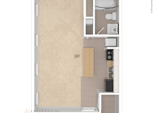 The Stratford: Beds - Studio: Baths - 1: SqFt Range - 486 to 486