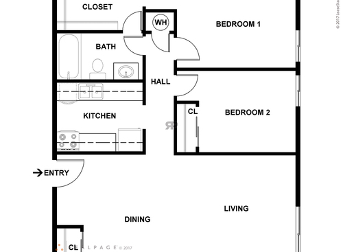 The Bonelli: Beds - 2: Baths - 1: SqFt Range - 800 to 800