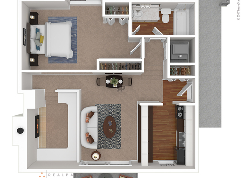 The Ashland: Beds - 1: Baths - 1: SqFt Range - 825 to 825