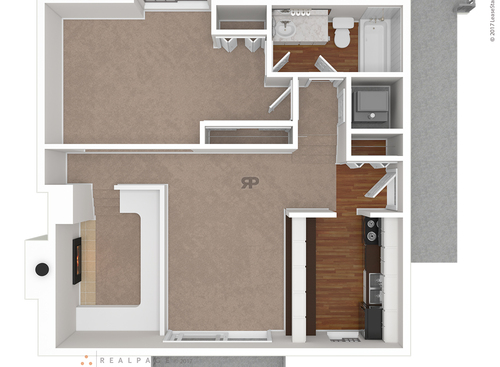 The Ashland: Beds - 1: Baths - 1: SqFt Range - 825 to 825