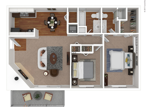 The Bonelli: Beds - 2: Baths - 2: SqFt Range - 1000 to 1000