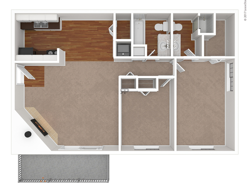 The Bonelli: Beds - 2: Baths - 2: SqFt Range - 1000 to 1000