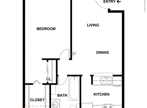 The Ayers: Beds - 1: Baths - 1: SqFt Range - 627 to 627
