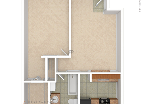 The Ayers: Beds - 1: Baths - 1: SqFt Range - 627 to 627