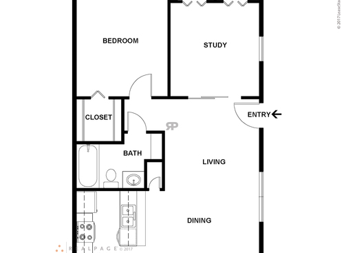 The Alder: Beds - 1: Baths - 1: SqFt Range - 762 to 762