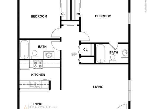The Belmont: Beds - 2: Baths - 2: SqFt Range - 1008 to 1008