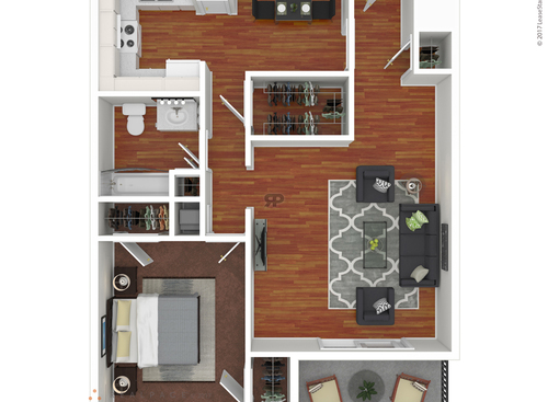 The Ayers: Beds - 1: Baths - 1: SqFt Range - 713 to 713