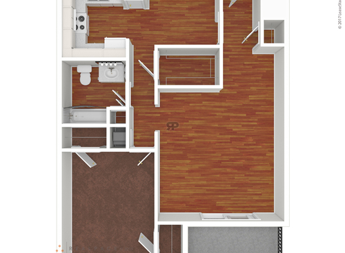 The Ayers: Beds - 1: Baths - 1: SqFt Range - 713 to 713