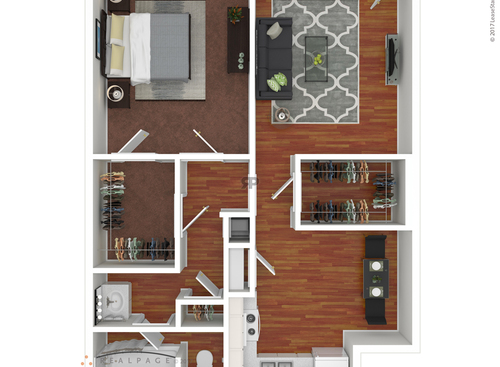 The Ashland: Beds - 1: Baths - 1: SqFt Range - 773 to 773