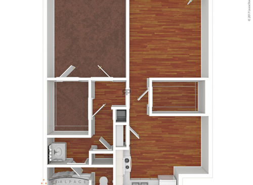 The Ashland: Beds - 1: Baths - 1: SqFt Range - 773 to 773