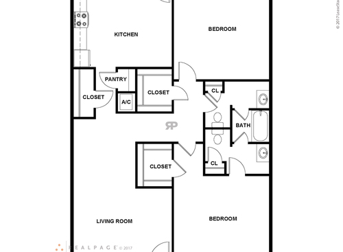 The Belmont: Beds - 2: Baths - 1.5: SqFt Range - 1037 to 1037