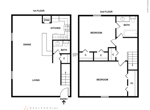 The Byland: Beds - 2: Baths - 1.5: SqFt Range - 1230 to 1230