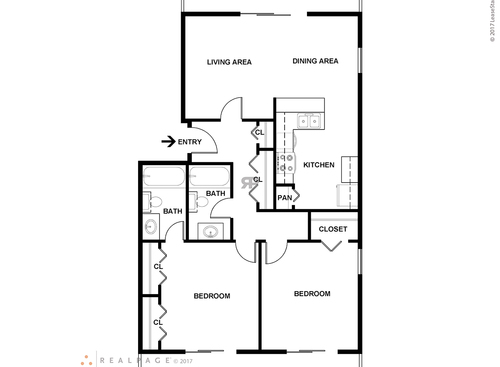 The Belmont: Beds - 2: Baths - 2: SqFt Range - 996 to 996