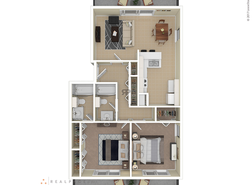 The Belmont: Beds - 2: Baths - 2: SqFt Range - 996 to 996