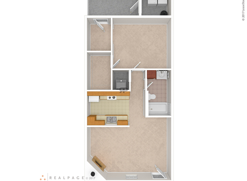 The Alder: Beds - 1: Baths - 1: SqFt Range - 930 to 930