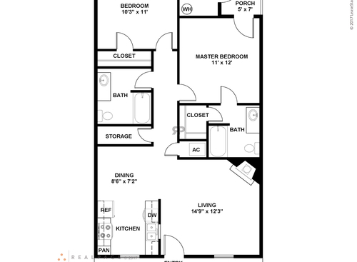 The Belmont: Beds - 2: Baths - 2: SqFt Range - 1082 to 1082
