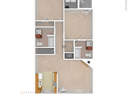 The Belmont: Beds - 2: Baths - 2: SqFt Range - 1082 to 1082