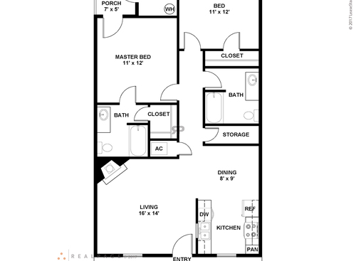 The Bleu: Beds - 2: Baths - 2: SqFt Range - 1160 to 1160