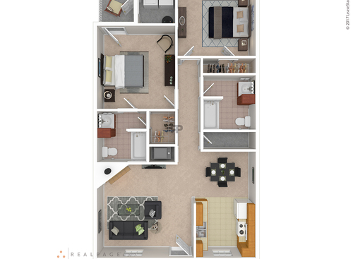 The Bleu: Beds - 2: Baths - 2: SqFt Range - 1160 to 1160