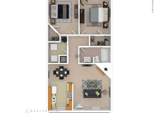 The Bonelli: Beds - 2: Baths - 1: SqFt Range - 932 to 932