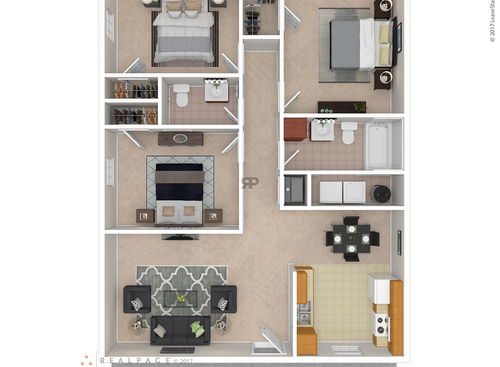 The Cambridge: Beds - 3: Baths - 1.5: SqFt Range - 1232 to 1232