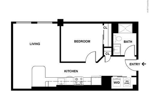 One Bedroom, One Bath: C: Beds - 1: Baths - 1: SqFt Range - 580 to 580