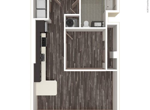 One Bedroom, One Bath: E: Beds - 1: Baths - 1: SqFt Range - 643 to 643
