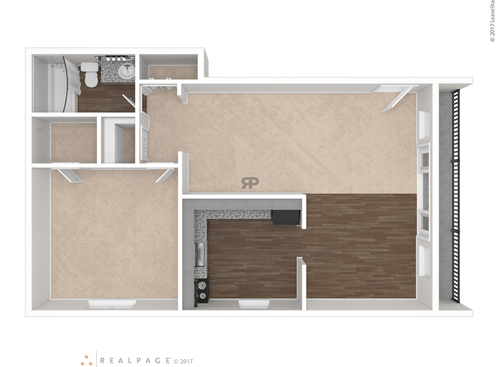 The Alder: Beds - 1: Baths - 1: SqFt Range - 870 to 870