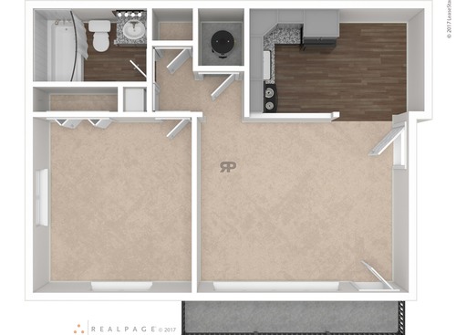 The Ayers: Beds - 1: Baths - 1: SqFt Range - 650 to 650