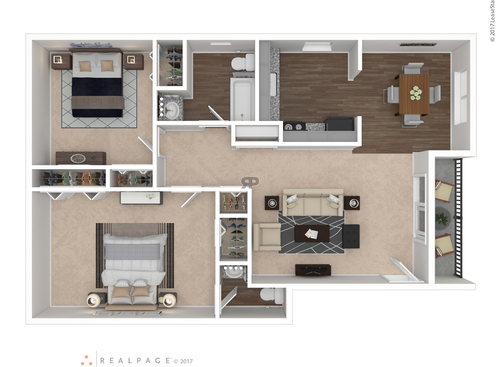 The Byland: Beds - 2: Baths - 1.5: SqFt Range - 1020 to 1020