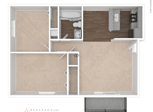 The Bonelli: Beds - 2: Baths - 1: SqFt Range - 860 to 860