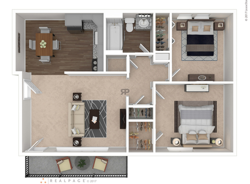 The Belmont: Beds - 2: Baths - 1: SqFt Range - 875 to 875