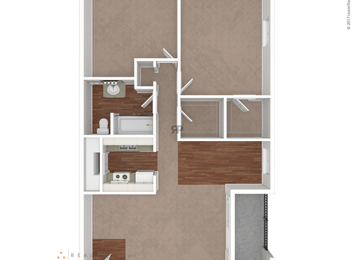 The Bonelli: Beds - 2: Baths - 1: SqFt Range - 950 to 950