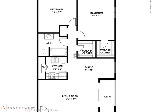 The Belmont: Beds - 2: Baths - 1: SqFt Range - 1080 to 1080