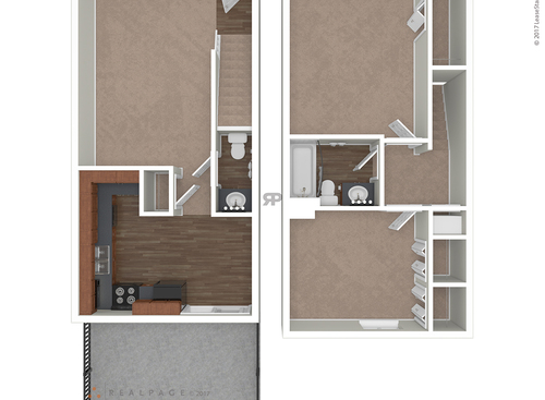 The Lexington: Beds - 2: Baths - 1.5: SqFt Range - 932 to 932
