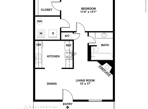 The Ashland: Beds - 1: Baths - 1: SqFt Range - 902 to 902