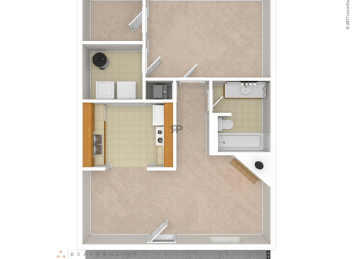 The Ashland: Beds - 1: Baths - 1: SqFt Range - 902 to 902