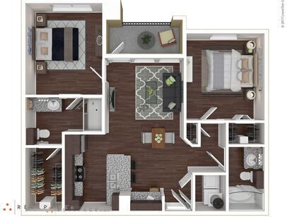 B1 - Cypress: Beds - 2: Baths - 2: SqFt Range - 921 to 921