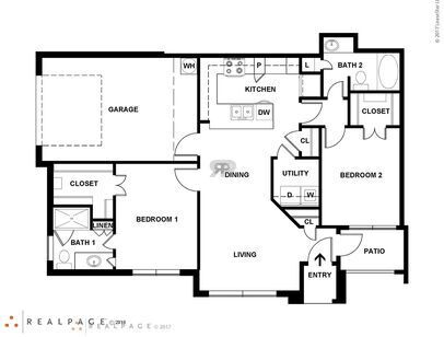 B3 - Magnolia: Beds - 2: Baths - 2: SqFt Range - 1090 to 1090