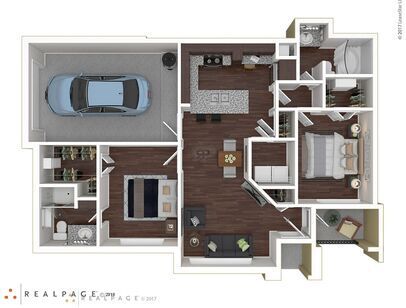 B3 - Magnolia: Beds - 2: Baths - 2: SqFt Range - 1090 to 1090